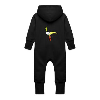 woodpecker - Baby Organic Sweat Overalls With Hood - vanilla - Back