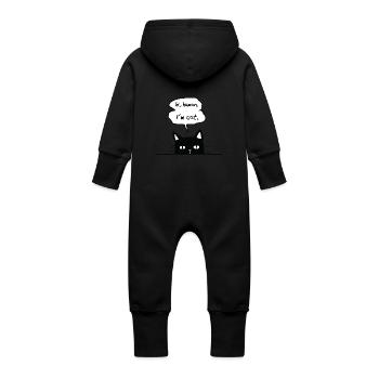 Katzenliebhaber - Baby Bio Sweat Overall mit Kapuze - Vanille-Milchshake - Hinten