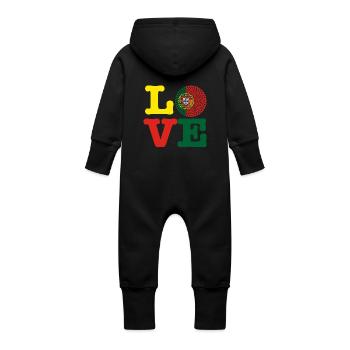 COEUR PORTUGAL - Grenouillère à capuche bio en molleton Bébé - vanille - Dos