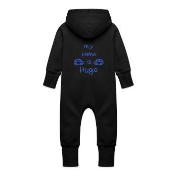 HUGO MY NAME IS - Baby Organic Sweat Overalls With Hood - vanilla - Back