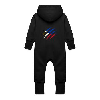 Claw Klaue Laender Philippines png - Baby Organic Sweat Overalls With Hood - vanilla - Back