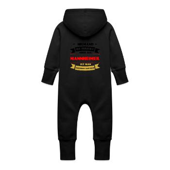 Perfekter Mannheimer - Mannheim Deutschland Pfalz - Baby Bio Sweat Overall mit Kapuze - Vanille-Milchshake - Hinten