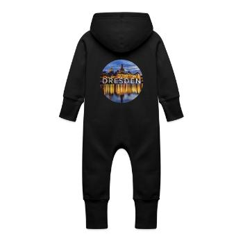 Dresde - Grenouillère à capuche bio en molleton Bébé - vanille - Dos