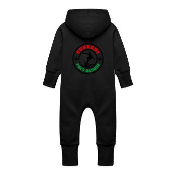 basque surfing - Grenouillère à capuche bio en molleton Bébé - vanille - Dos