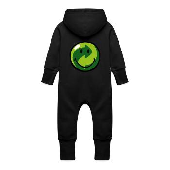 Smiley Recyclable - Grenouillère à capuche bio en molleton Bébé - vanille - Dos