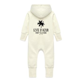 cote d azur party allstars - Baby Bio Sweat Overall mit Kapuze - Vanille-Milchshake - Hinten