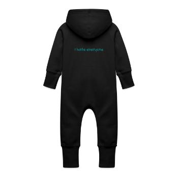 Je déteste tout le monde - Grenouillère à capuche bio en molleton Bébé - vanille - Dos