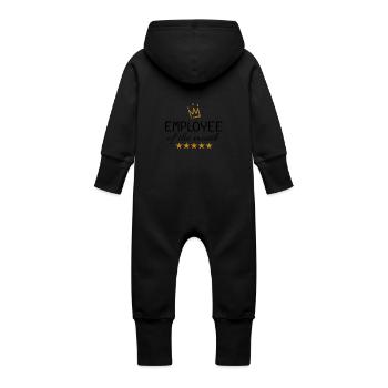 Employé du mois cadeau - Grenouillère à capuche bio en molleton Bébé - vanille - Dos