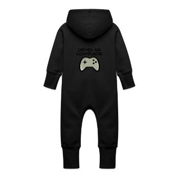 66. Geburtstag - 66 Jahre Geschenk - Baby Bio Sweat Overall mit Kapuze - Vanille-Milchshake - Hinten
