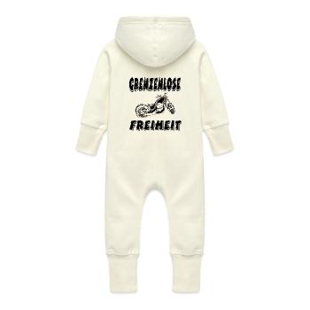 Motorrad - Baby Bio Sweat Overall mit Kapuze - Vanille-Milchshake - Hinten