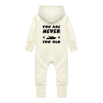Boot - Baby Bio Sweat Overall mit Kapuze - Vanille-Milchshake - Hinten