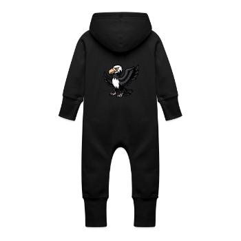 adler comic - Baby Bio Sweat Overall mit Kapuze - Vanille-Milchshake - Hinten