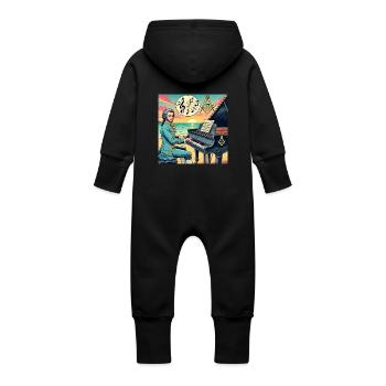 Mozart était franc-maçon - Grenouillère à capuche bio en molleton Bébé - vanille - Dos