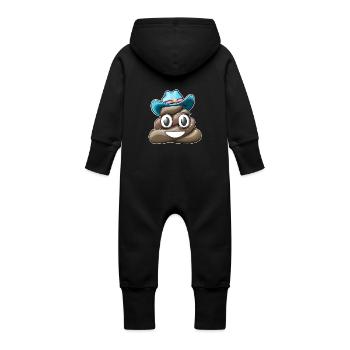 Cow Boy Haufen Kacke ab - Baby Bio Sweat Overall mit Kapuze - Vanille-Milchshake - Hinten