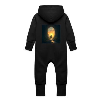 Le chagrin de la rédemption - Grenouillère à capuche bio en molleton Bébé - vanille - Dos