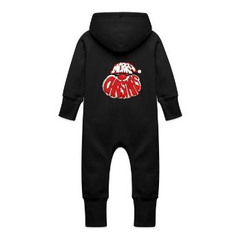 Mots de Noël - Grenouillère à capuche bio en molleton Bébé - vanille - Dos