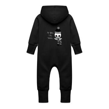 I´m fine... just... frozen... - Baby Organic Sweat Overalls With Hood - vanilla - Back