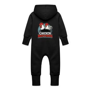Chicken Brothers 342307 - Grenouillère à capuche bio en molleton Bébé - vanille - Dos