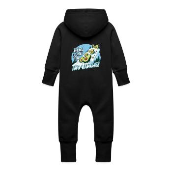 Here comes the Avo-Lanche - Baby Organic Sweat Overalls With Hood - vanilla - Back