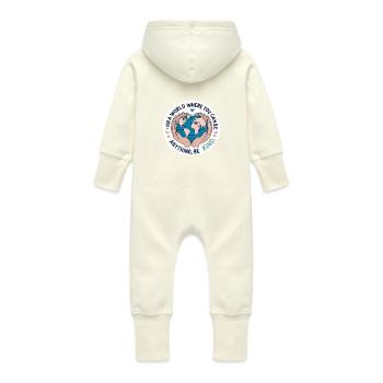 Be Kind World Compassion et unité sincères - Grenouillère à capuche bio en molleton Bébé - vanille - Dos