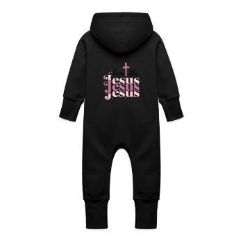 Liebe wie Jesus - Baby Bio Sweat Overall mit Kapuze - Vanille-Milchshake - Hinten