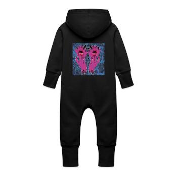 Good Taste / Bad Taste - Baby Organic Sweat Overalls With Hood - vanilla - Back