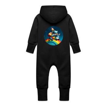 Town Musicians "Dreamy" - Baby Organic Sweat Overalls With Hood - vanilla - Back