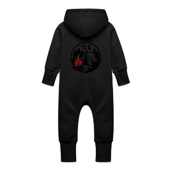 Tente de camping Forest - Grenouillère à capuche bio en molleton Bébé - vanille - Dos