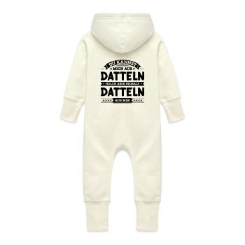 Mein Datteln - Baby Bio Sweat Overall mit Kapuze - Vanille-Milchshake - Hinten