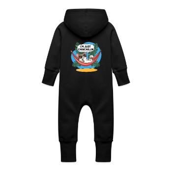 chinchillin relaxer - Grenouillère à capuche bio en molleton Bébé - vanille - Dos