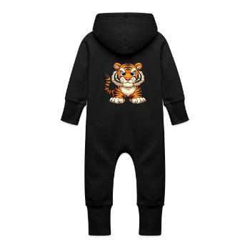 Tigre dur - Grenouillère à capuche bio en molleton Bébé - vanille - Dos