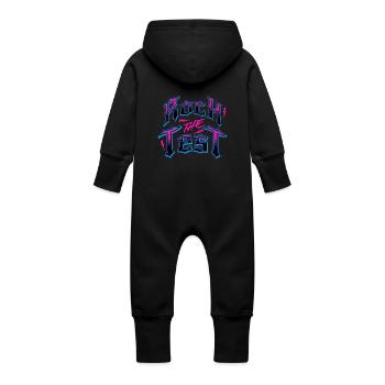 Test Day Rock Der Test Funny Teacher Testing Day - Baby Bio Sweat Overall mit Kapuze - Vanille-Milchshake - Hinten