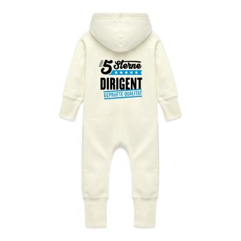 5Sterne Dirigent - Baby Bio Sweat Overall mit Kapuze - Vanille-Milchshake - Hinten