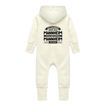 Mein Mannheim - Baby Bio Sweat Overall mit Kapuze - Vanille-Milchshake - Hinten