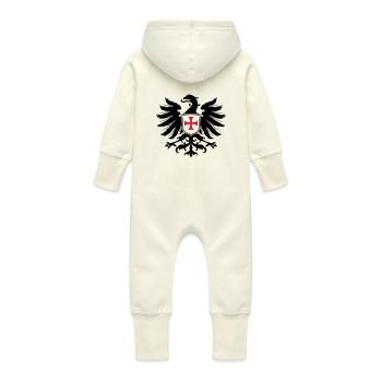 Adler Templer Kreuz - Baby Organic Sweat Overalls With Hood - vanilla - Back