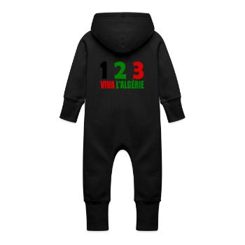 Algérie - Grenouillère à capuche bio en molleton Bébé - vanille - Dos