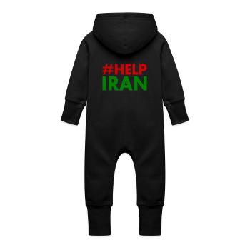 Help iran - Baby Organic Sweat Overalls With Hood - vanilla - Back