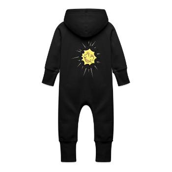 Sonnige Tage - Baby Bio Sweat Overall mit Kapuze - Vanille-Milchshake - Hinten