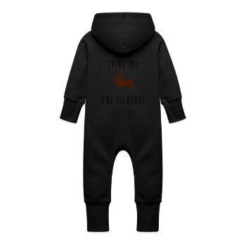 j'peux pas j'ai escalade - Grenouillère à capuche bio en molleton Bébé - vanille - Dos