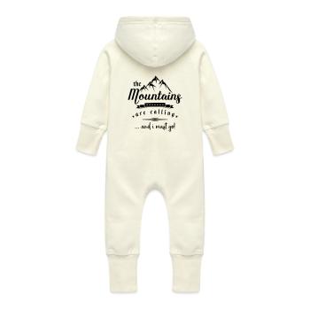 mountains are calling - Baby Bio Sweat Overall mit Kapuze - Vanille-Milchshake - Hinten