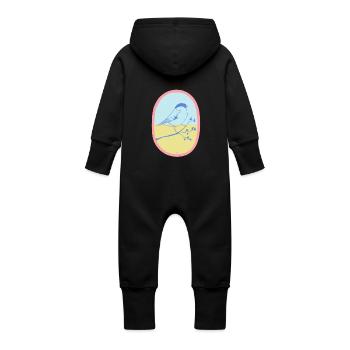 Dompfaff Traum - Baby Bio Sweat Overall mit Kapuze - Vanille-Milchshake - Hinten