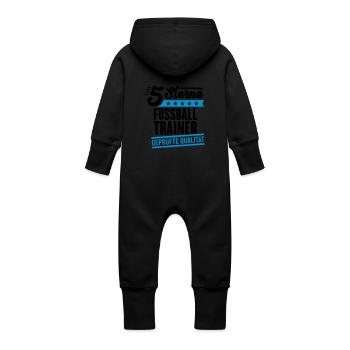 5Sterne Fussballtrainer - Baby Bio Sweat Overall mit Kapuze - Vanille-Milchshake - Hinten