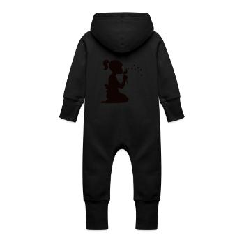 breath Blum - Baby Organic Sweat Overalls With Hood - vanilla - Back