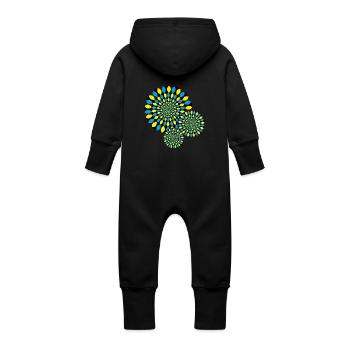 Illusion d'optique - Grenouillère à capuche bio en molleton Bébé - vanille - Dos