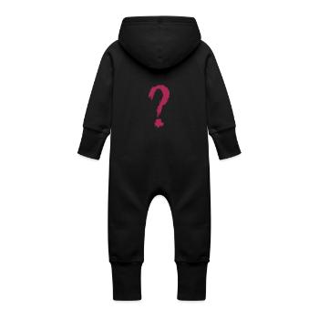 Point d'interrogation - Grenouillère à capuche bio en molleton Bébé - vanille - Dos