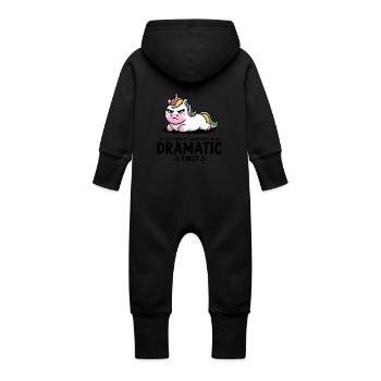 Licorne dramatique - Grenouillère à capuche bio en molleton Bébé - vanille - Dos