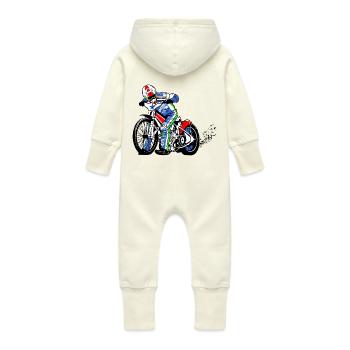 Speedway - Baby Organic Sweat Overalls With Hood - vanilla - Back