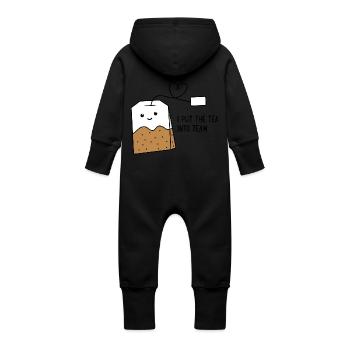 Équipe - Grenouillère à capuche bio en molleton Bébé - vanille - Dos