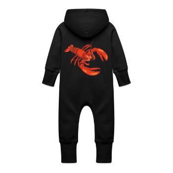 homard - Grenouillère à capuche bio en molleton Bébé - vanille - Dos