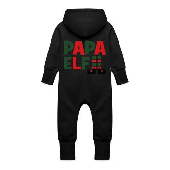 Papa Elfe - Grenouillère à capuche bio en molleton Bébé - vanille - Dos